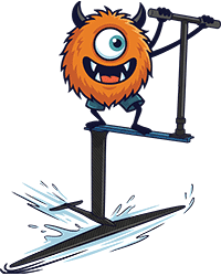 Screamin Eeee riding his Nut Buster 3000