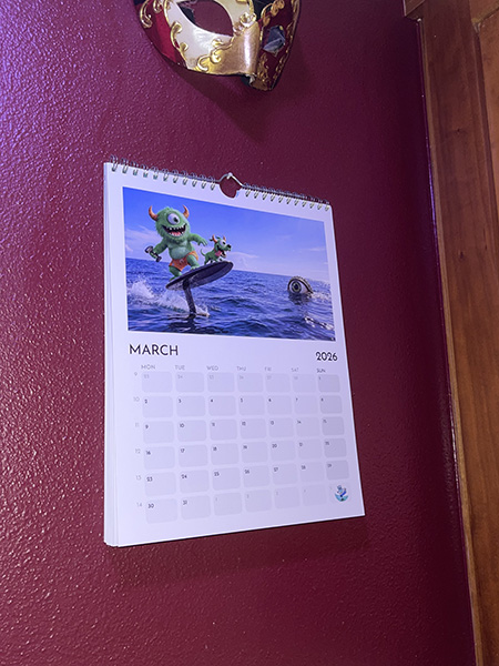 Cool calendar. merch photo