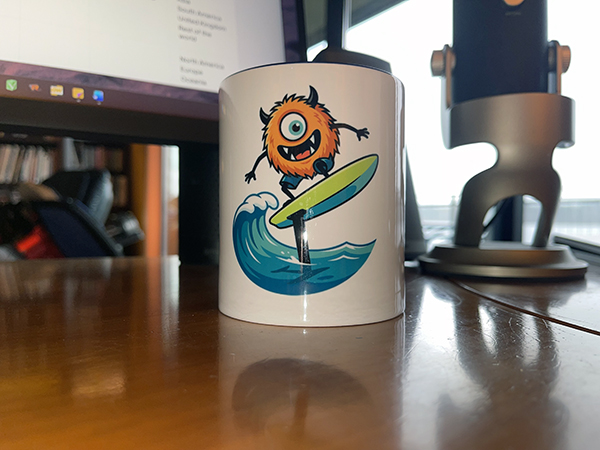 Keeping stoked with the morning coffee. merch photo Keeping stoked with the morning coffee. merch photo