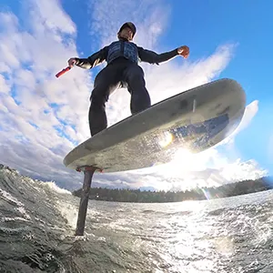 Ian Boat Wake Foiling