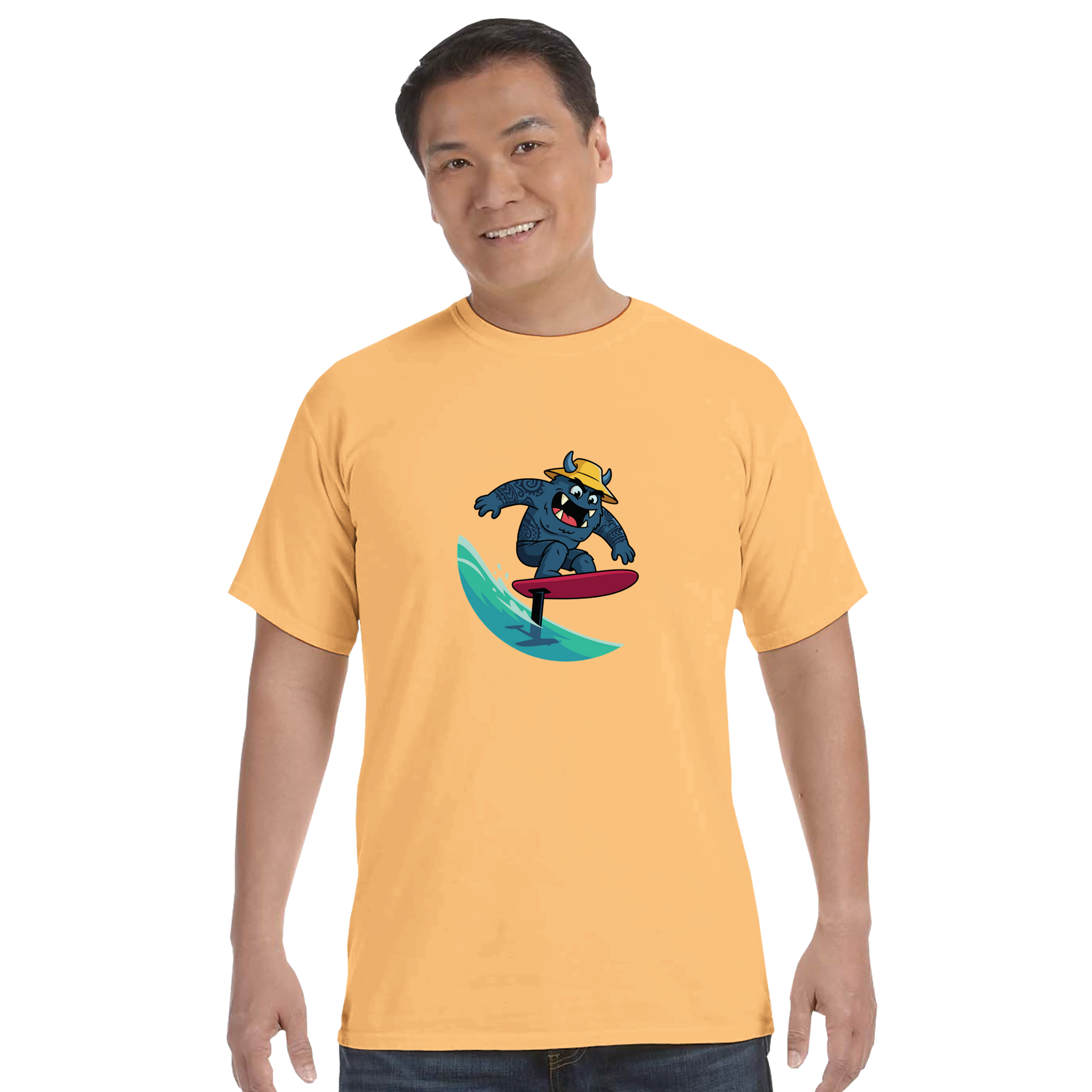 Big Dave Surf Unisex Heavyweight Crewneck T-Shirt | Comfort Colors C1717 - Image 17