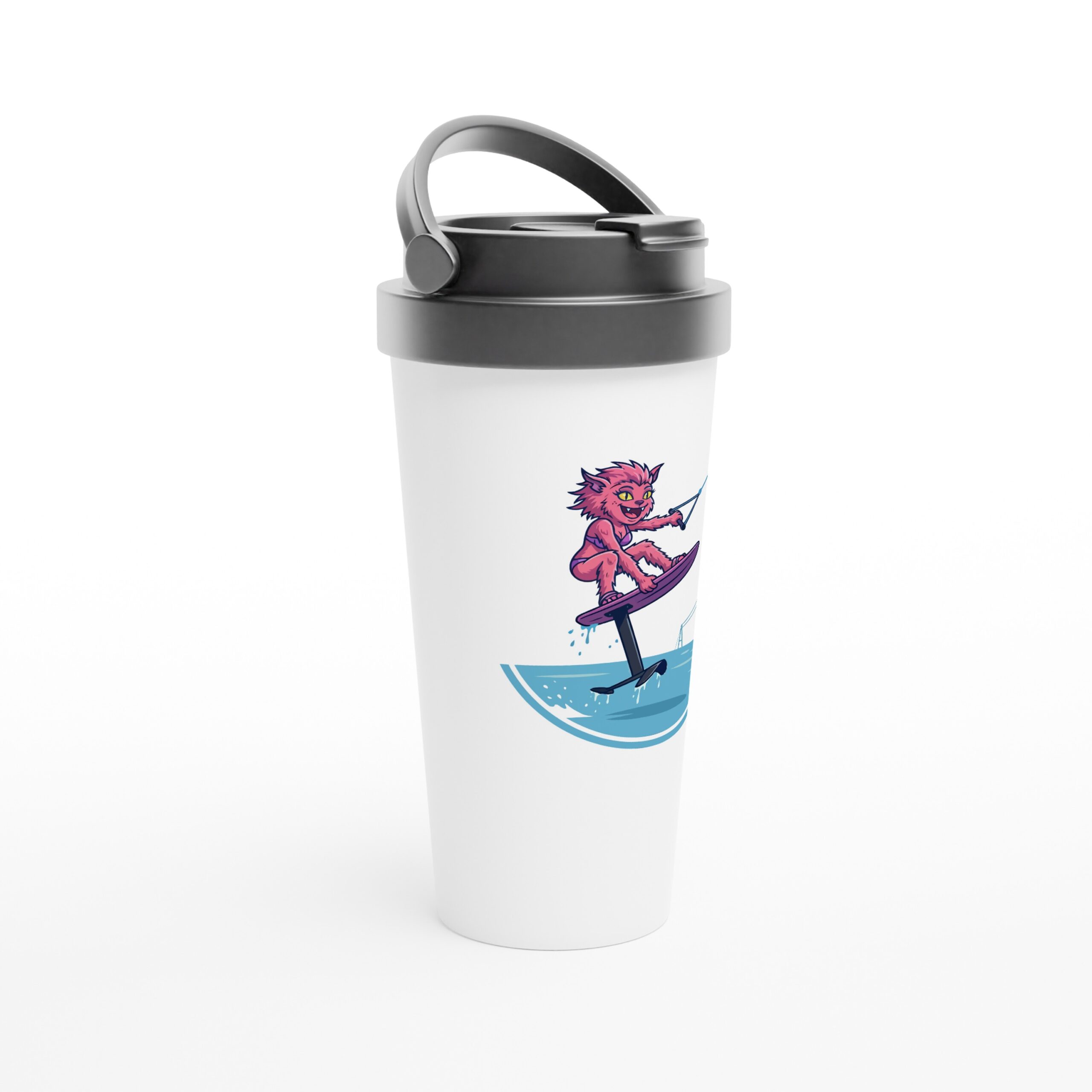 Riffi Cable Park Foiling White 15oz Stainless Steel Travel Mug - Image 2