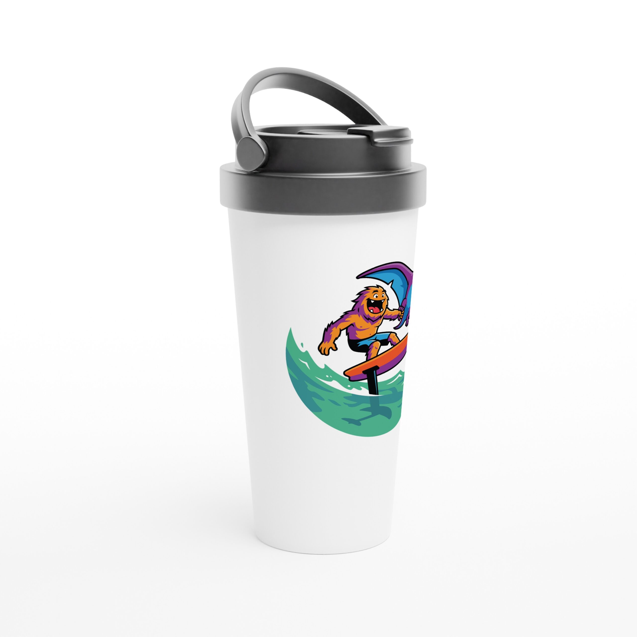 Griffin Winging White 15oz Stainless Steel Travel Mug - Image 4