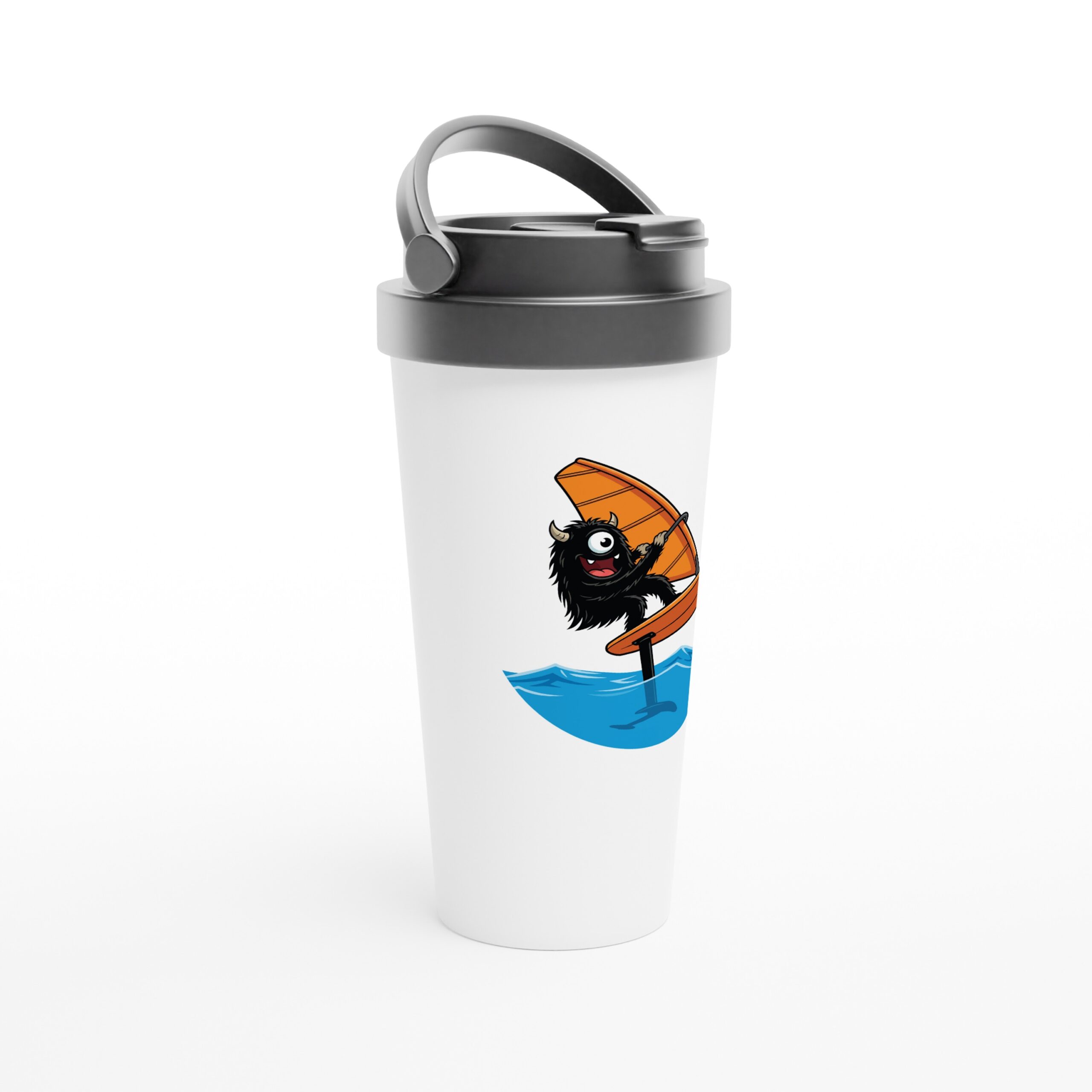 Blackjack Windsurf Foil White 15oz Stainless Steel Travel Mug - Image 4