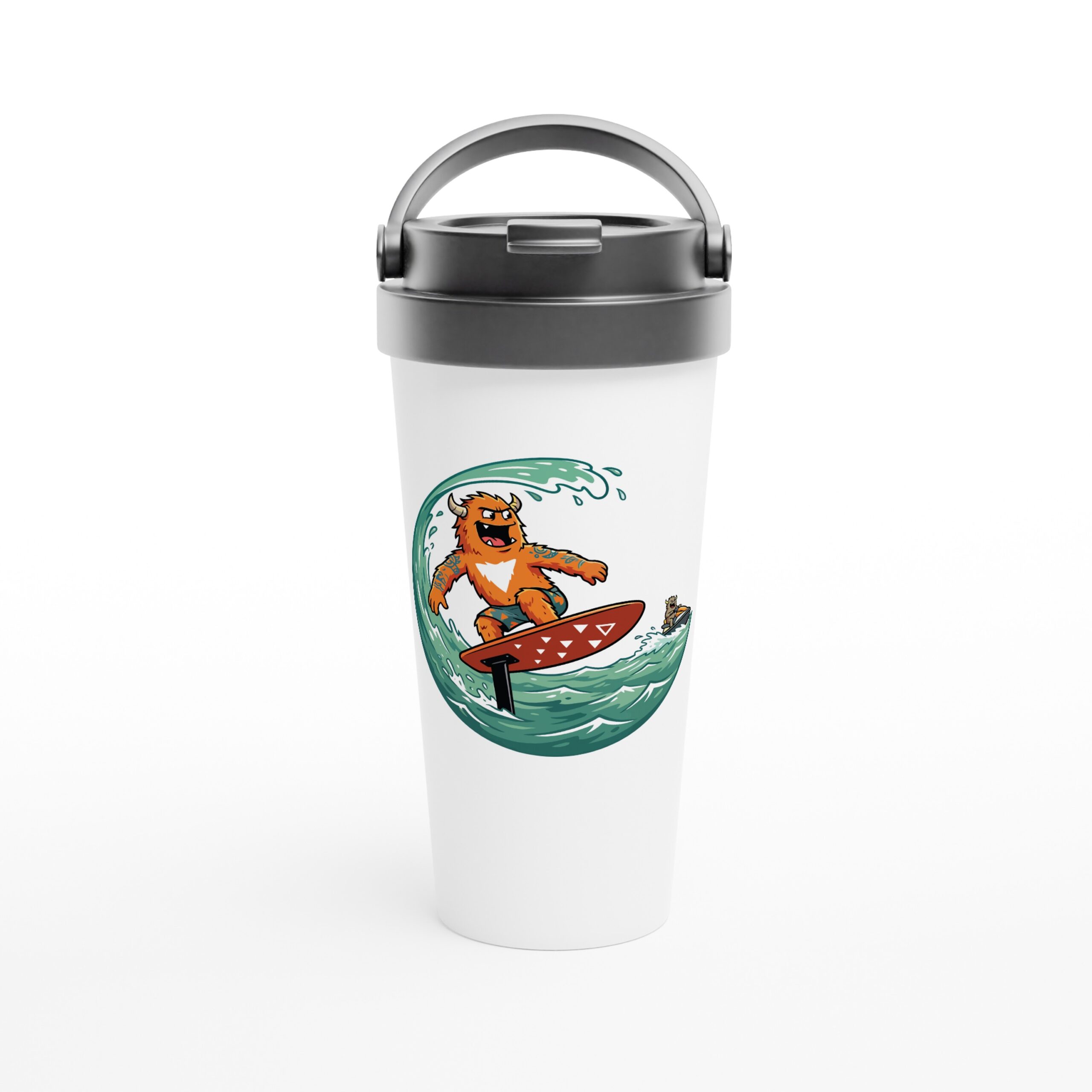 Koa Tow In White 15oz Stainless Steel Travel Mug