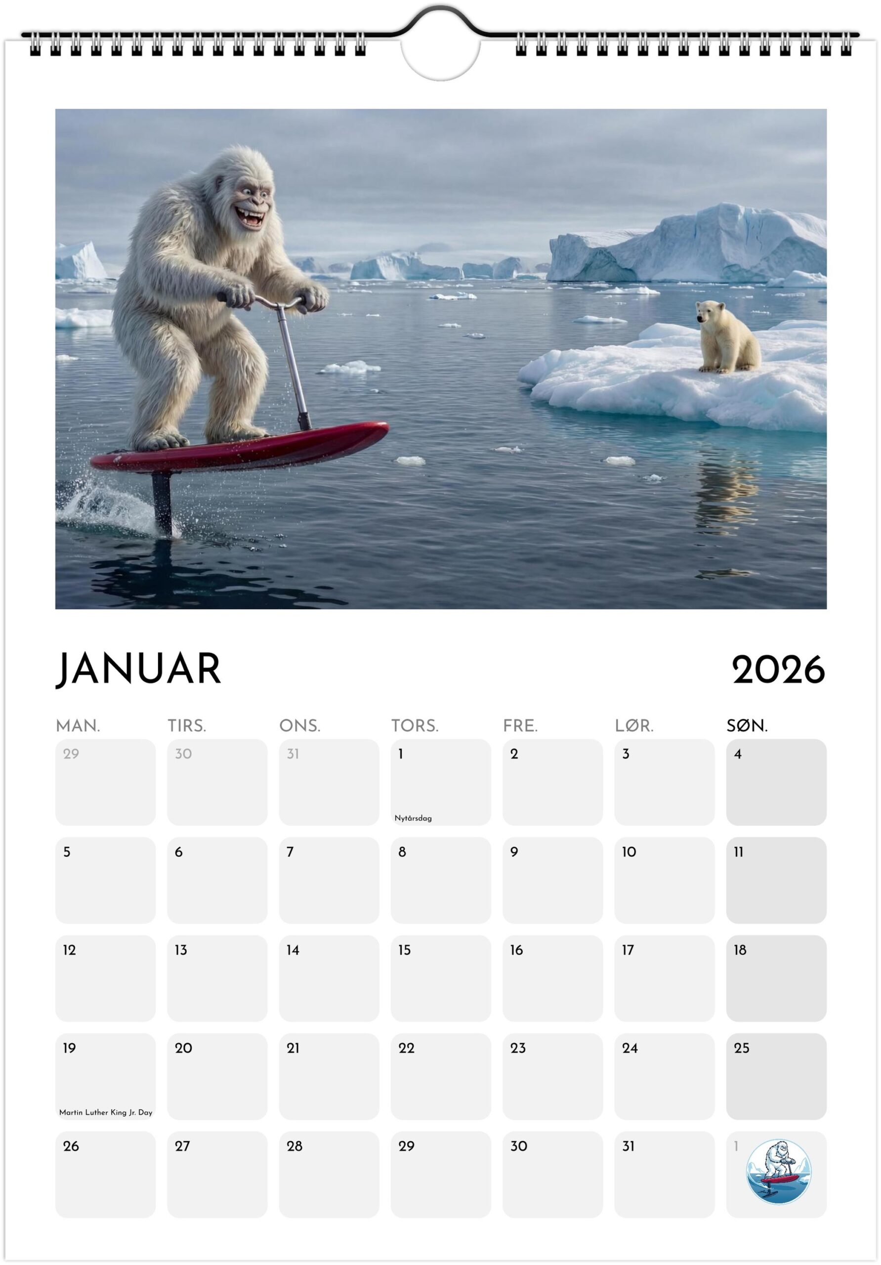Foiling Freaks Wall Calendar 2026 (EU & Rest of World) - Printed in Danish - Image 2