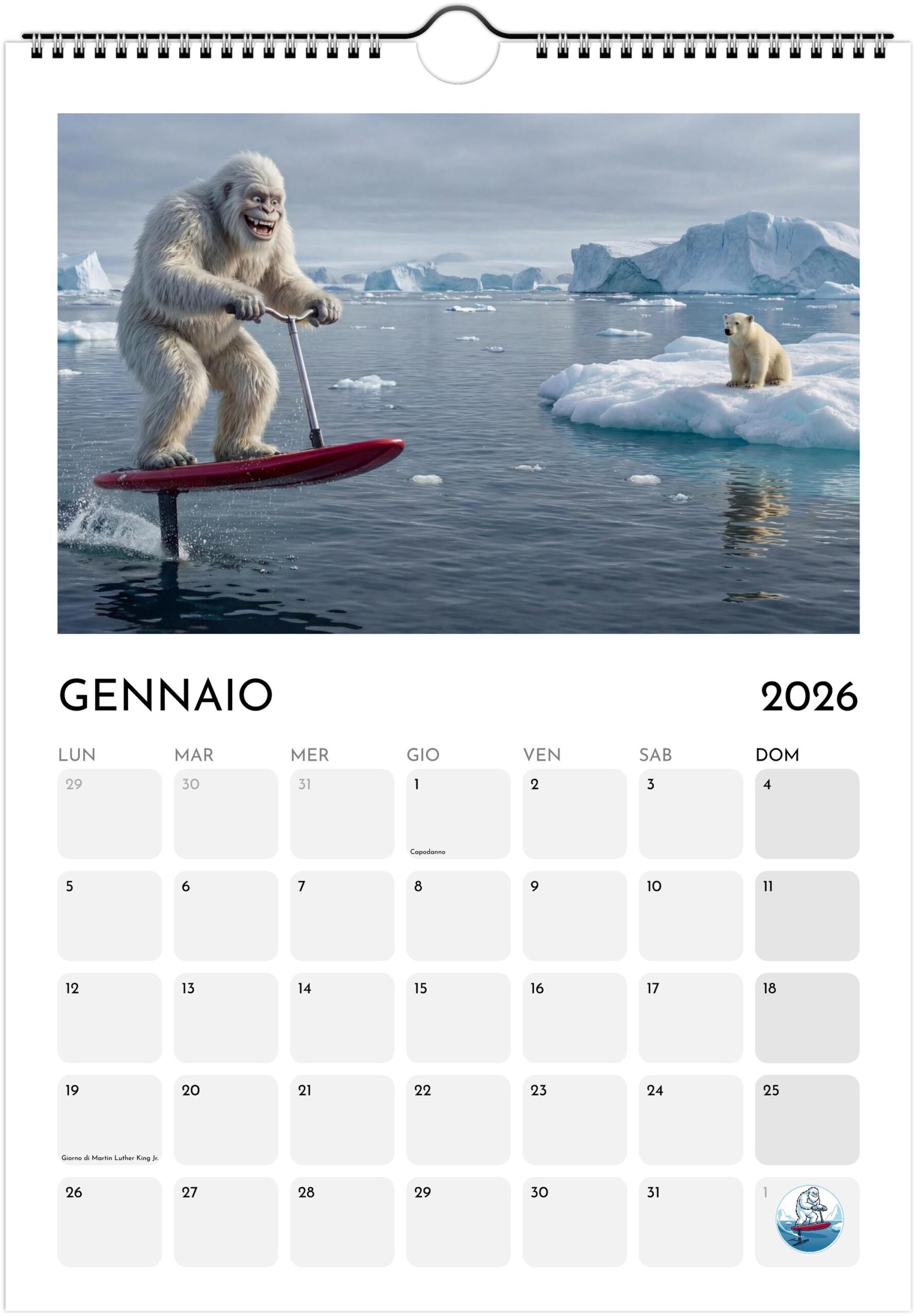 Foiling Freaks Wall Calendar 2026 (EU & Rest of World) - Printed in Italian - Image 2