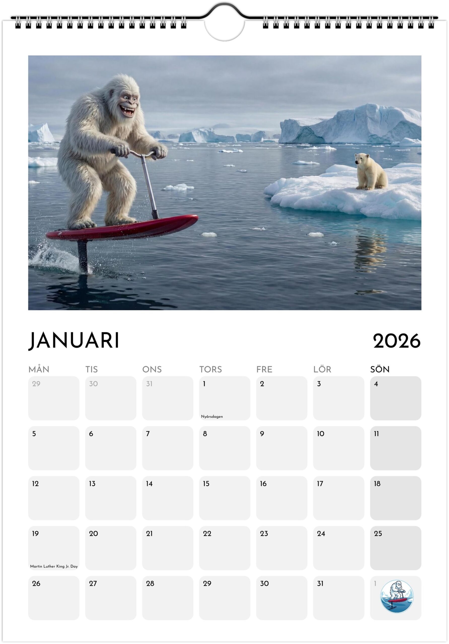 Foiling Freaks Wall Calendar 2026 (EU & Rest of World) - Printed in Norwegian - Image 2