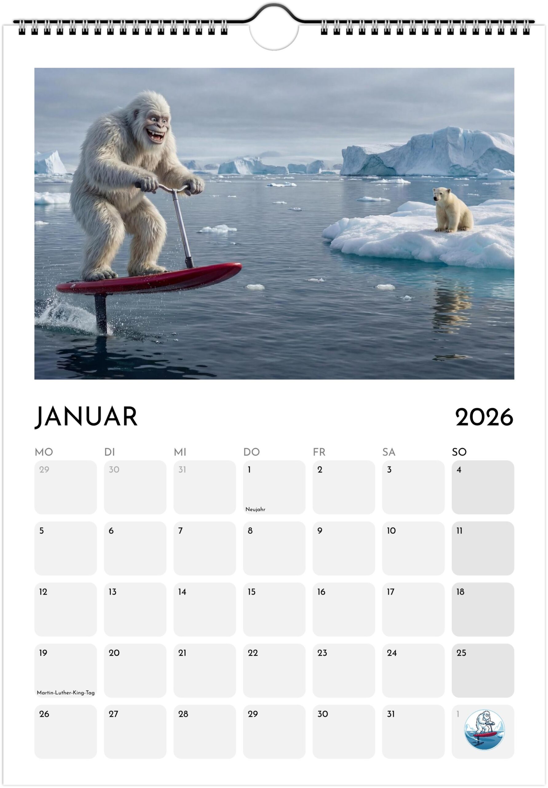 Foiling Freaks Wall Calendar 2026 (EU & Rest of World) - Printed in German - Image 2