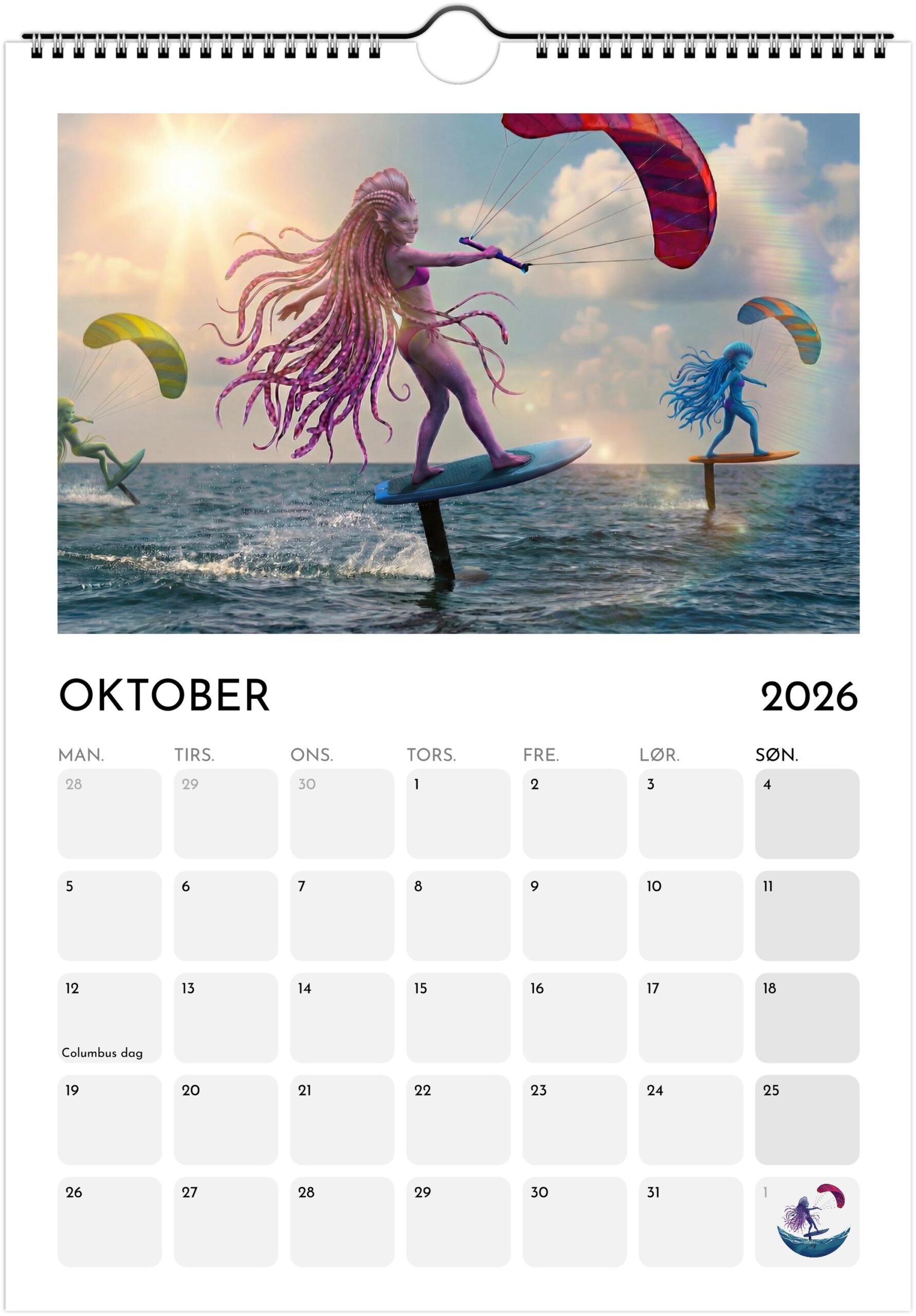 Foiling Freaks Wall Calendar 2026 (EU & Rest of World) - Printed in Danish - Image 11
