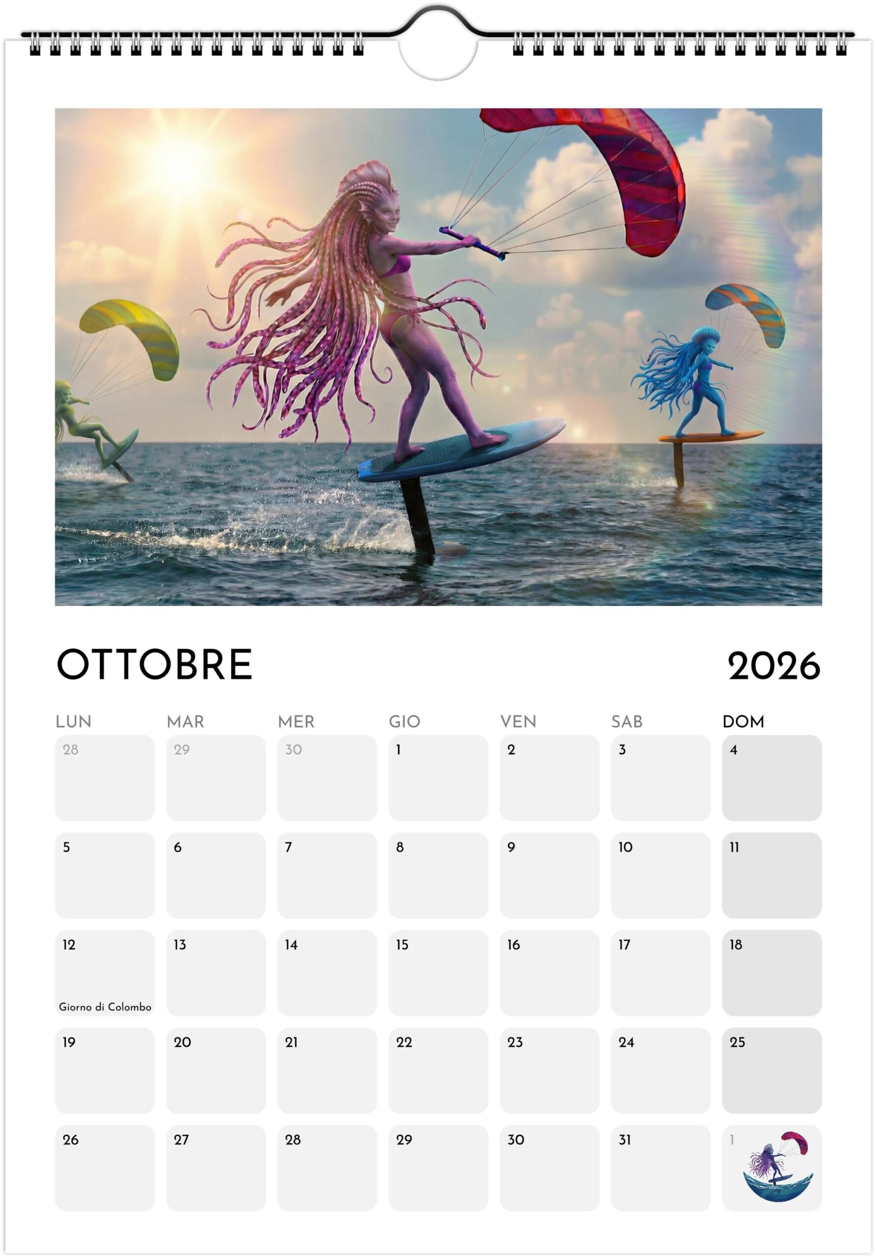 Foiling Freaks Wall Calendar 2026 (EU & Rest of World) - Printed in Italian - Image 11