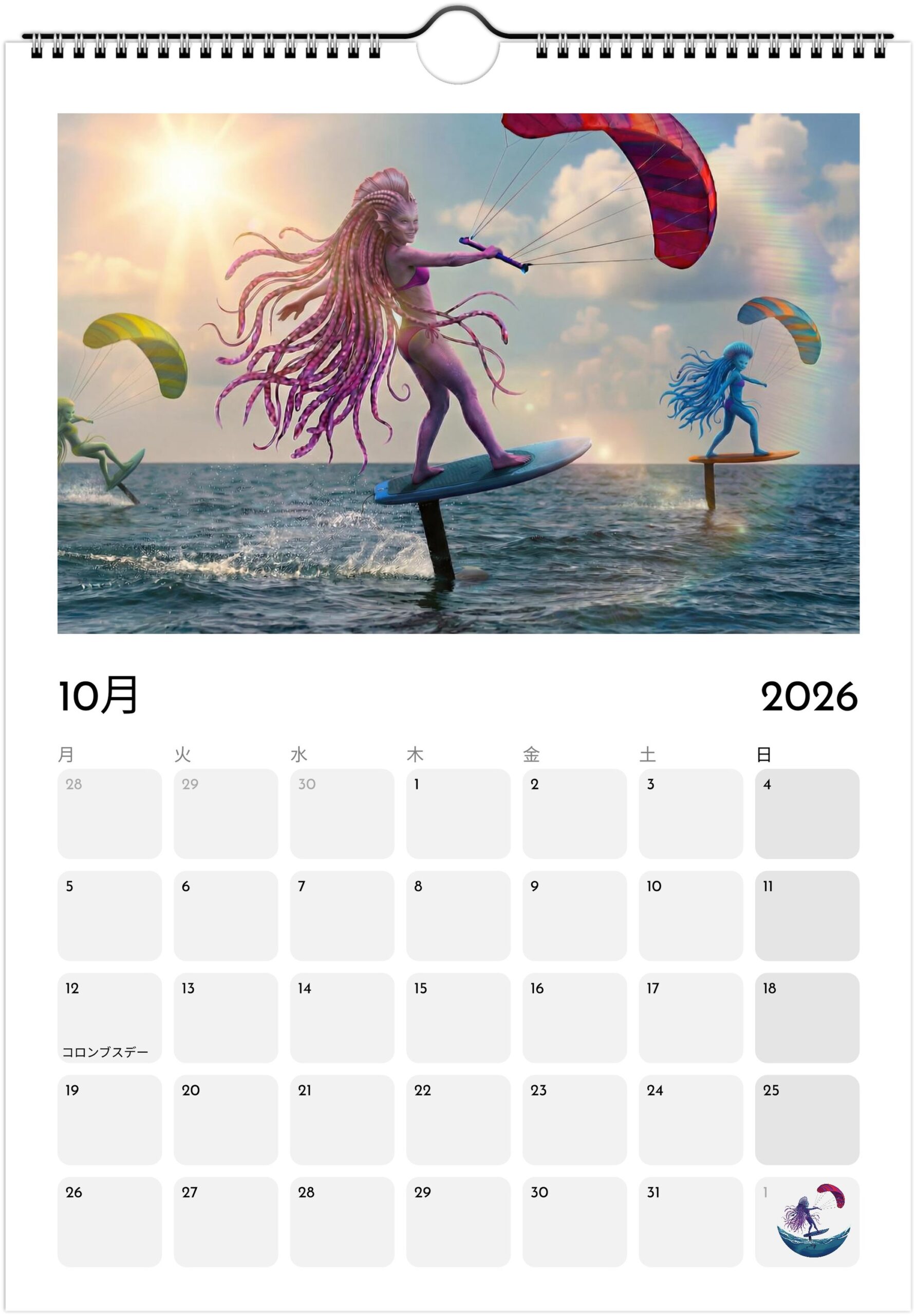 Foiling Freaks Wall Calendar 2026 (EU & Rest of World) - Printed in Japanese - Image 11