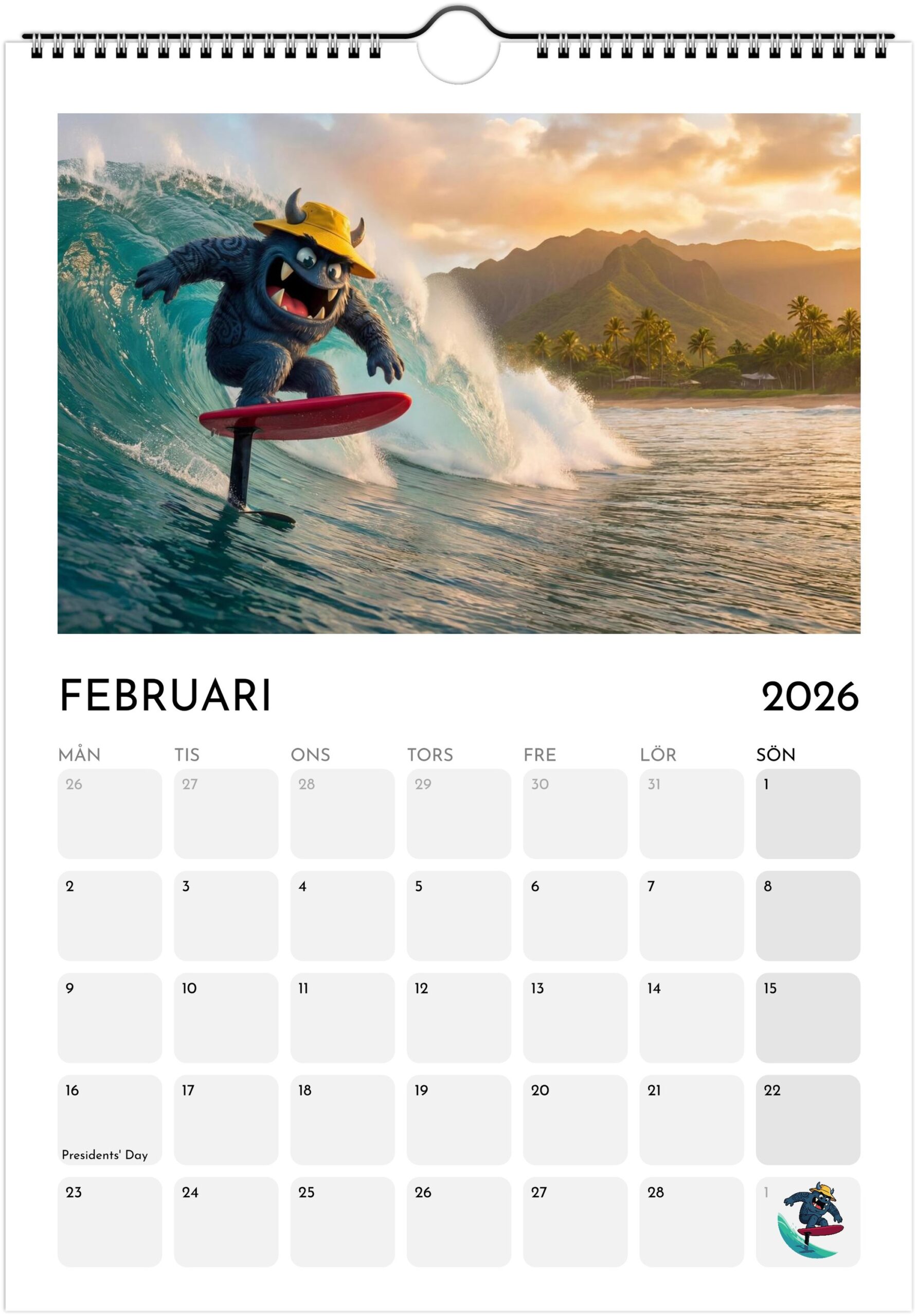 Foiling Freaks Wall Calendar 2026 (EU & Rest of World) - Printed in Norwegian - Image 3