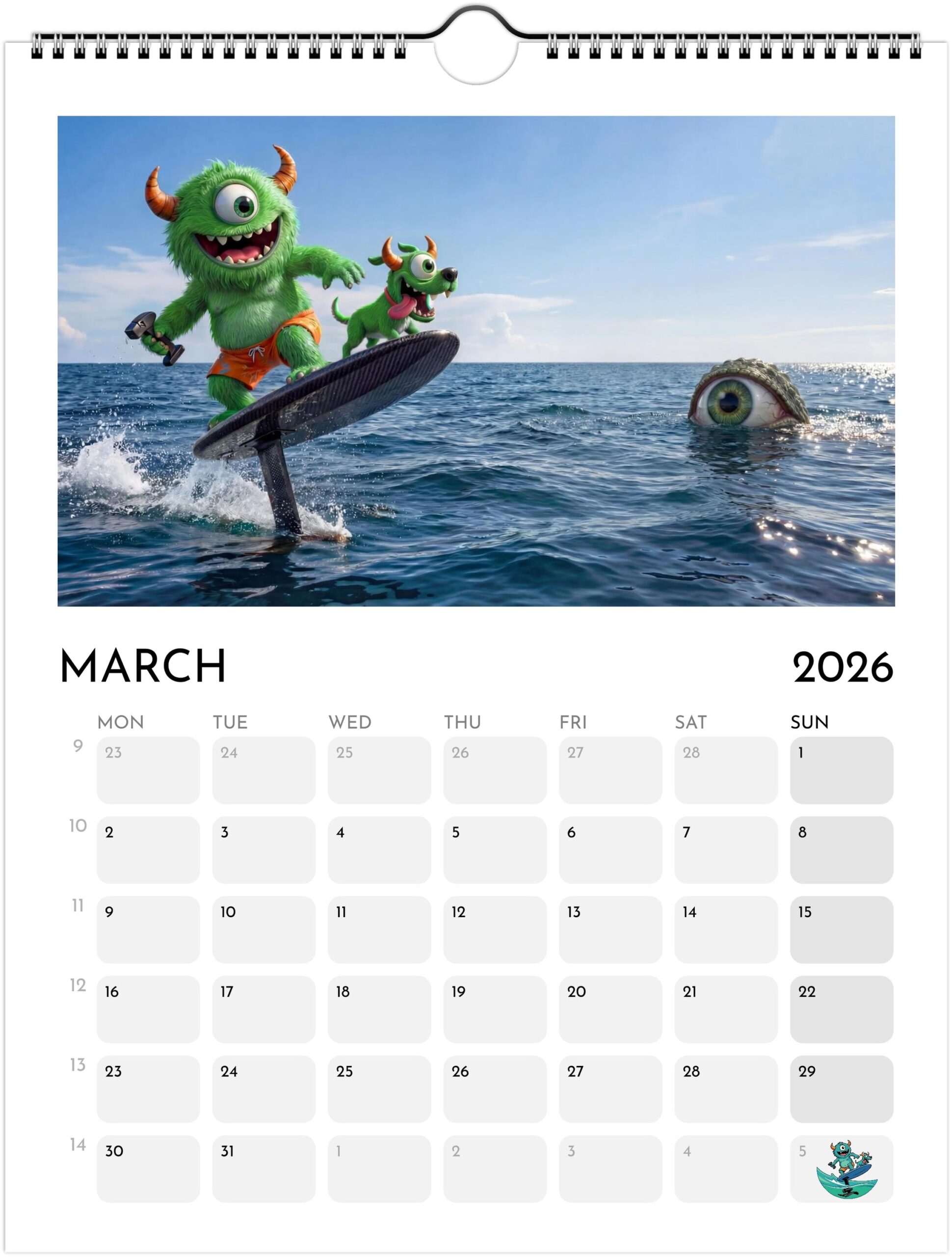 Foiling Freaks Wall Calendar 2026 (EU & Rest of World) - Printed in English - Image 4