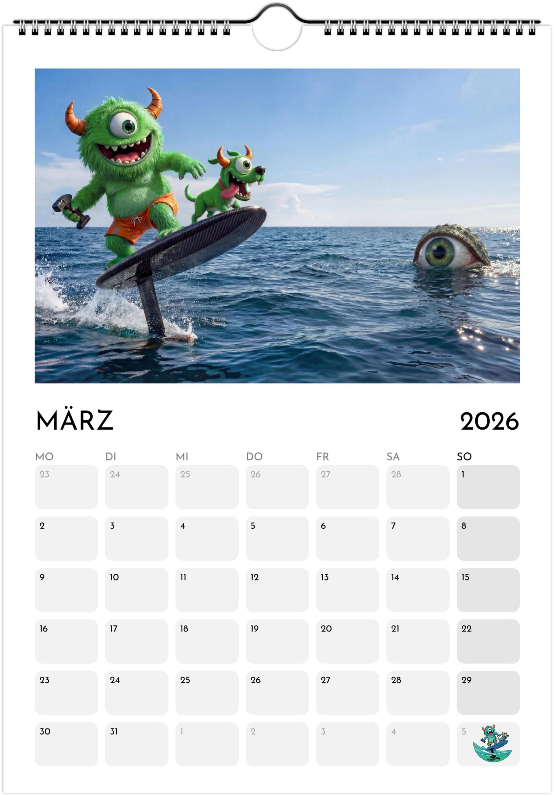 Foiling Freaks Wall Calendar 2026 (EU & Rest of World) - Printed in German - Image 4