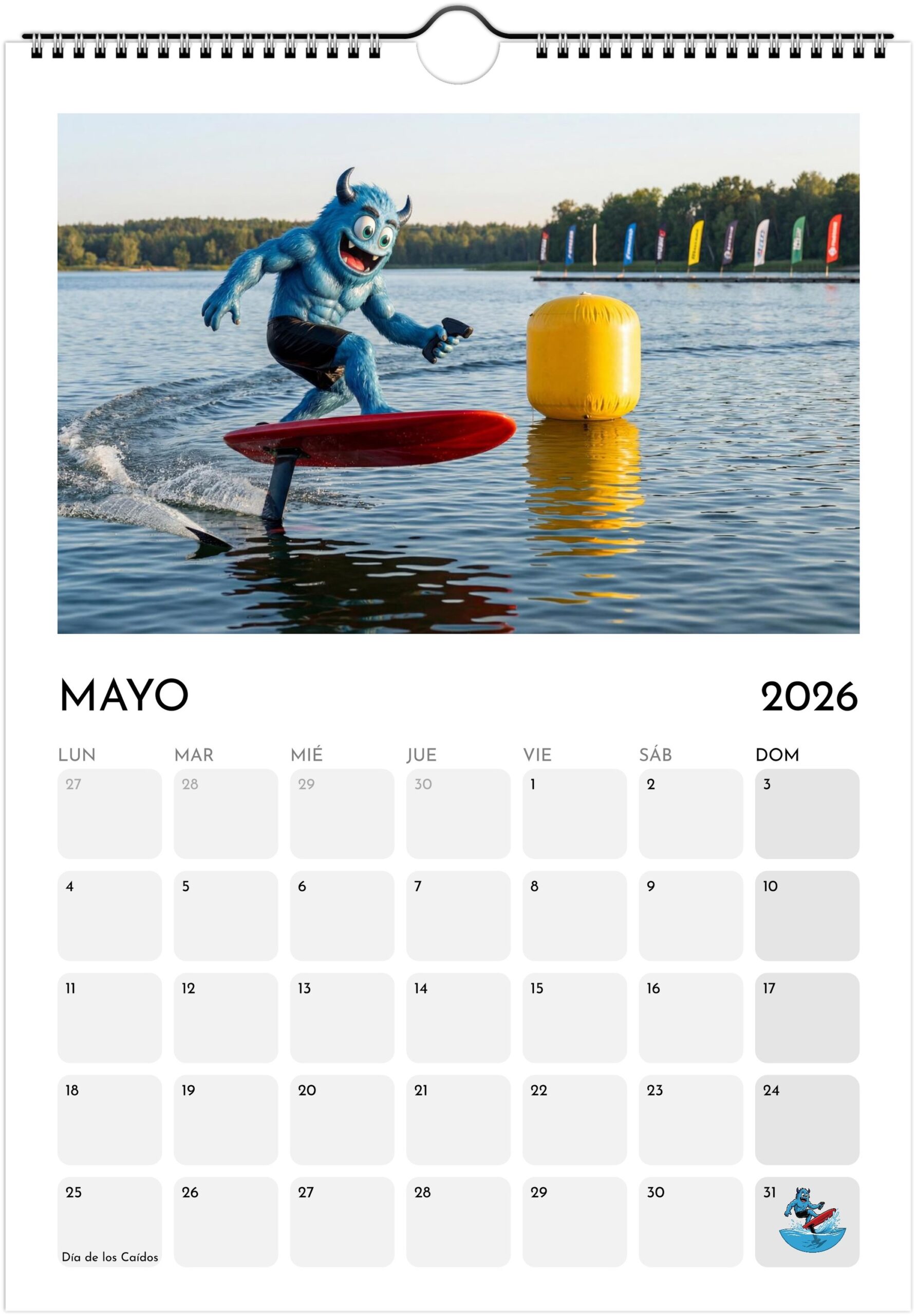 Foiling Freaks Wall Calendar 2026 (EU & Rest of World) - Printed in Spanish - Image 6