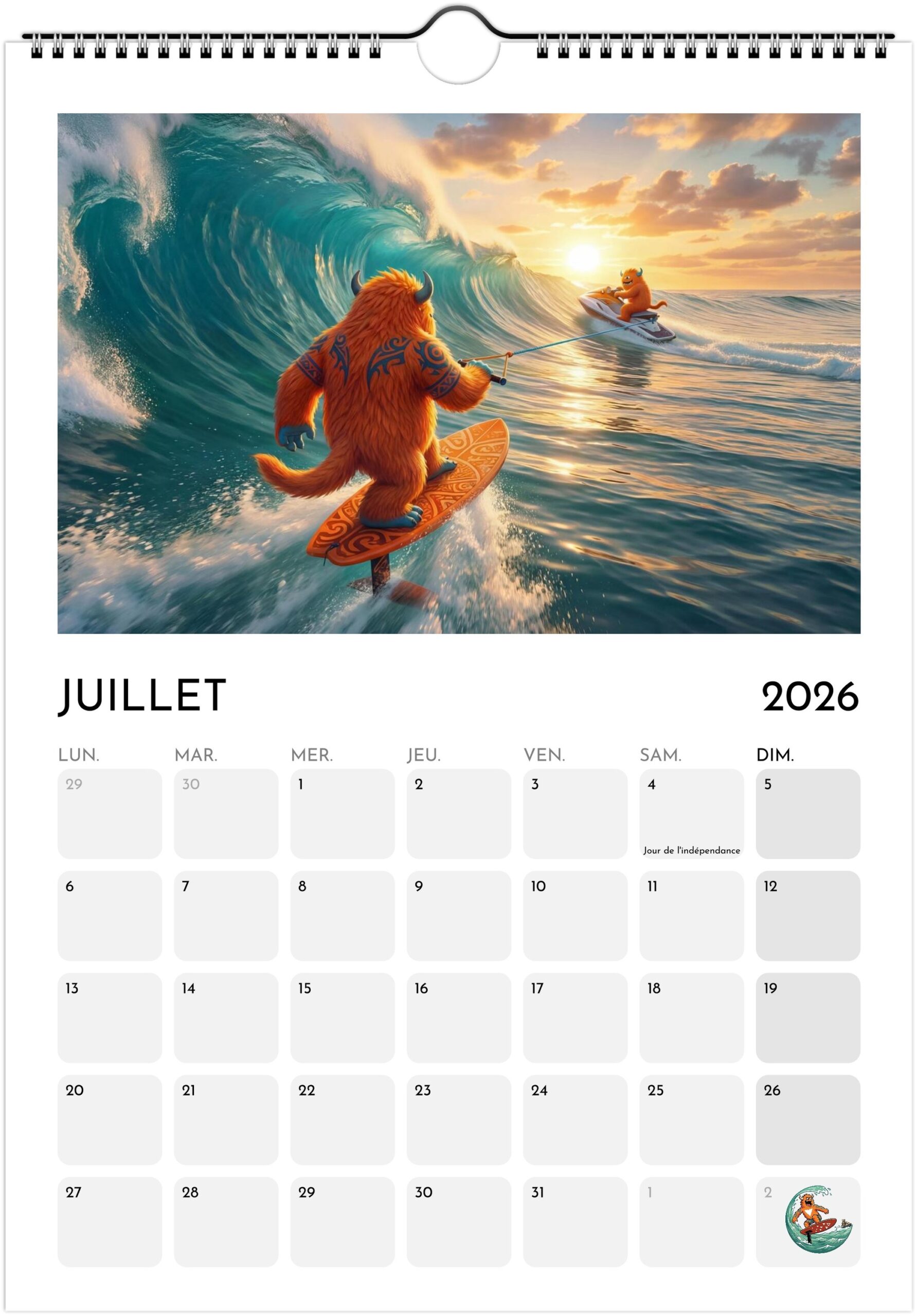 Foiling Freaks Wall Calendar 2026 (EU & Rest of World) - Printed in French - Image 8