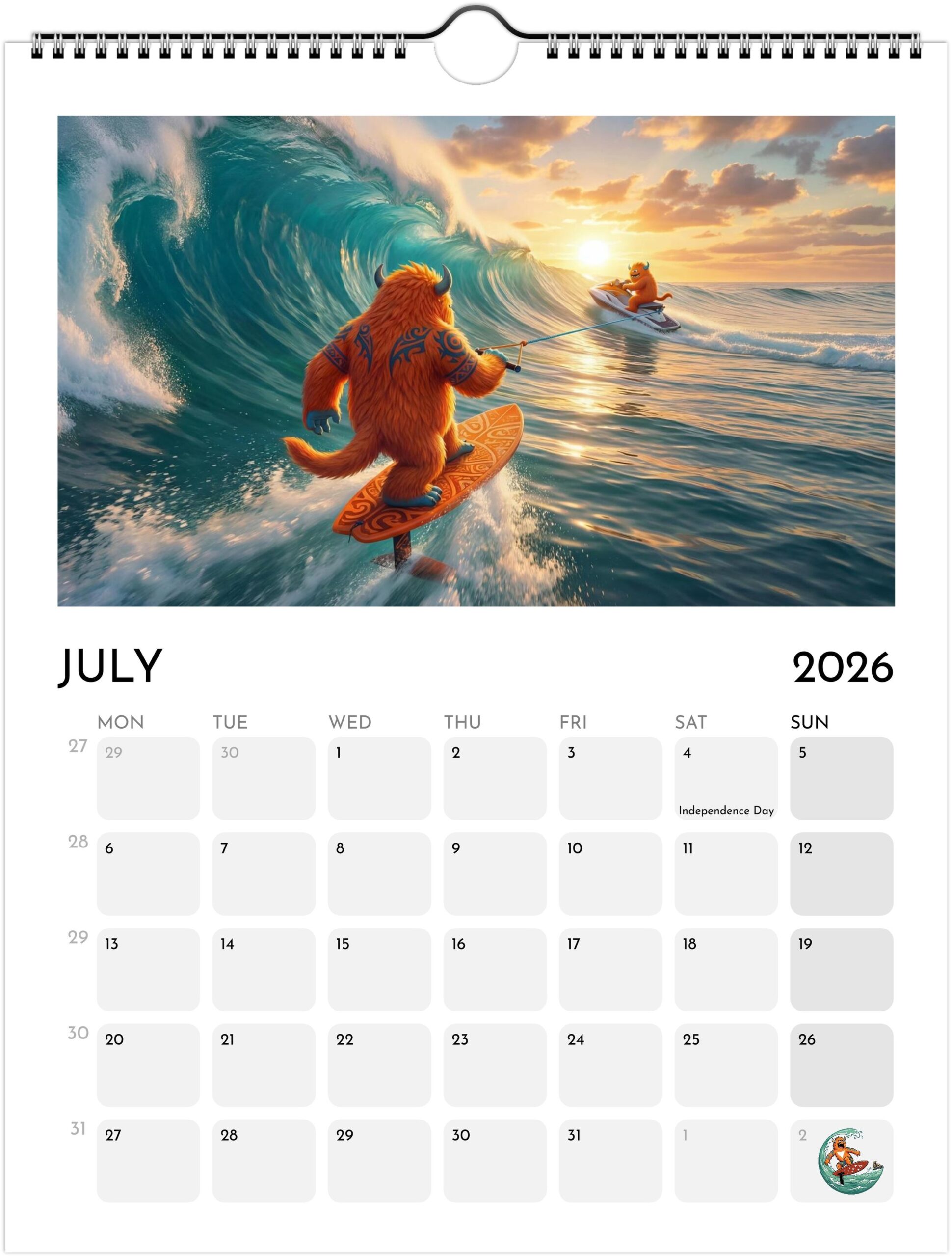 Foiling Freaks Wall Calendar 2026 (EU & Rest of World) - Printed in English - Image 8