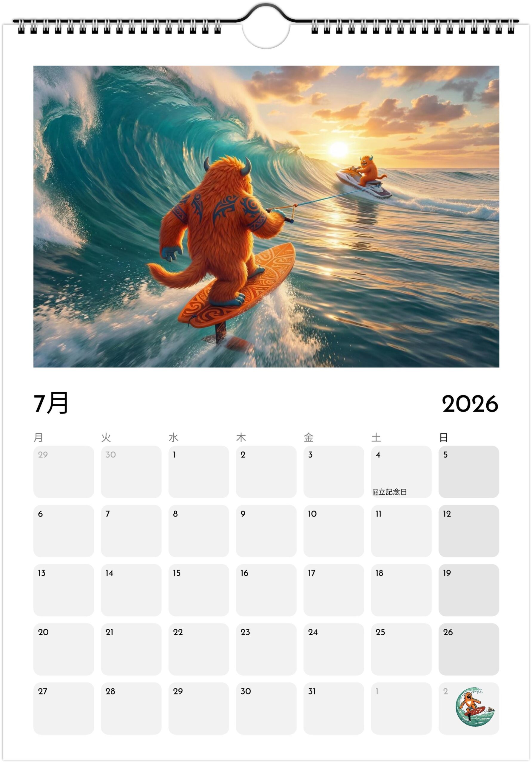 Foiling Freaks Wall Calendar 2026 (EU & Rest of World) - Printed in Japanese - Image 8