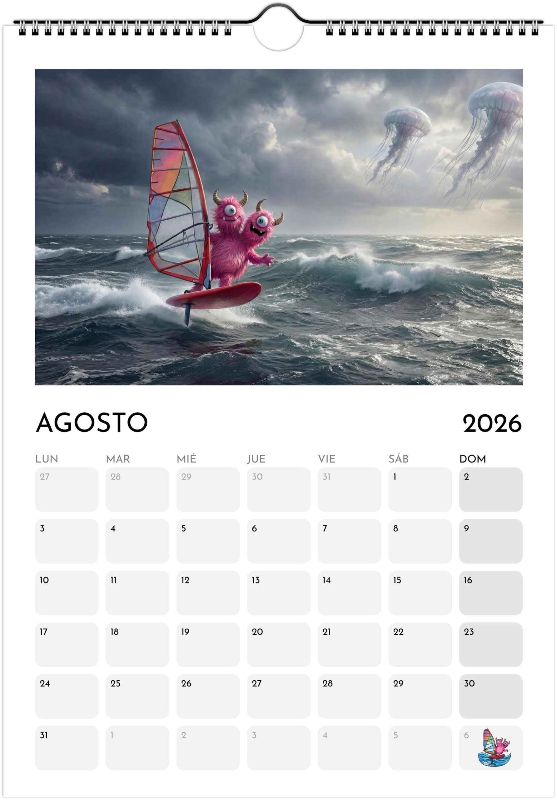 Foiling Freaks Wall Calendar 2026 (EU & Rest of World) - Printed in Spanish - Image 9
