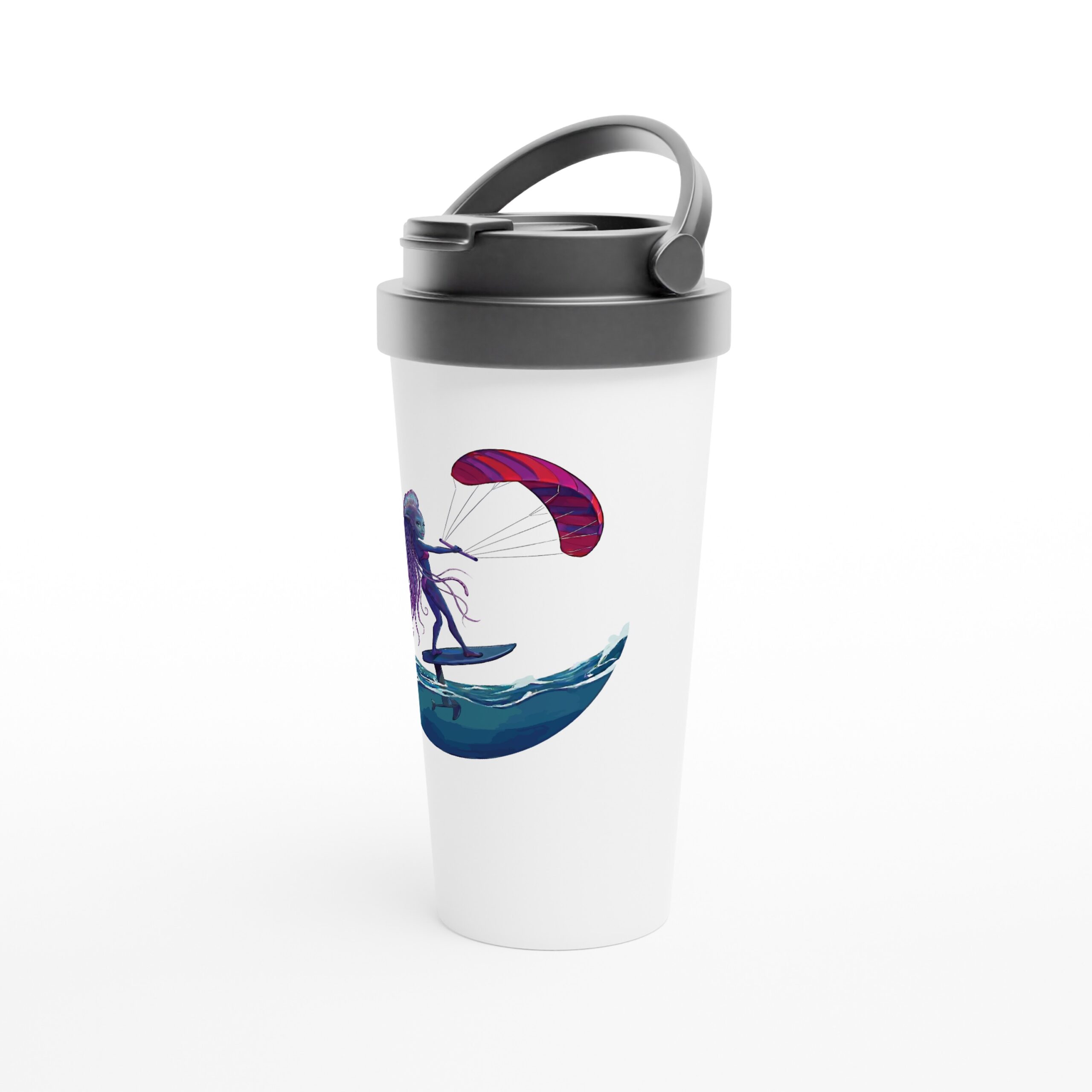 Jelli Parawing White 15oz Stainless Steel Travel Mug - Image 3