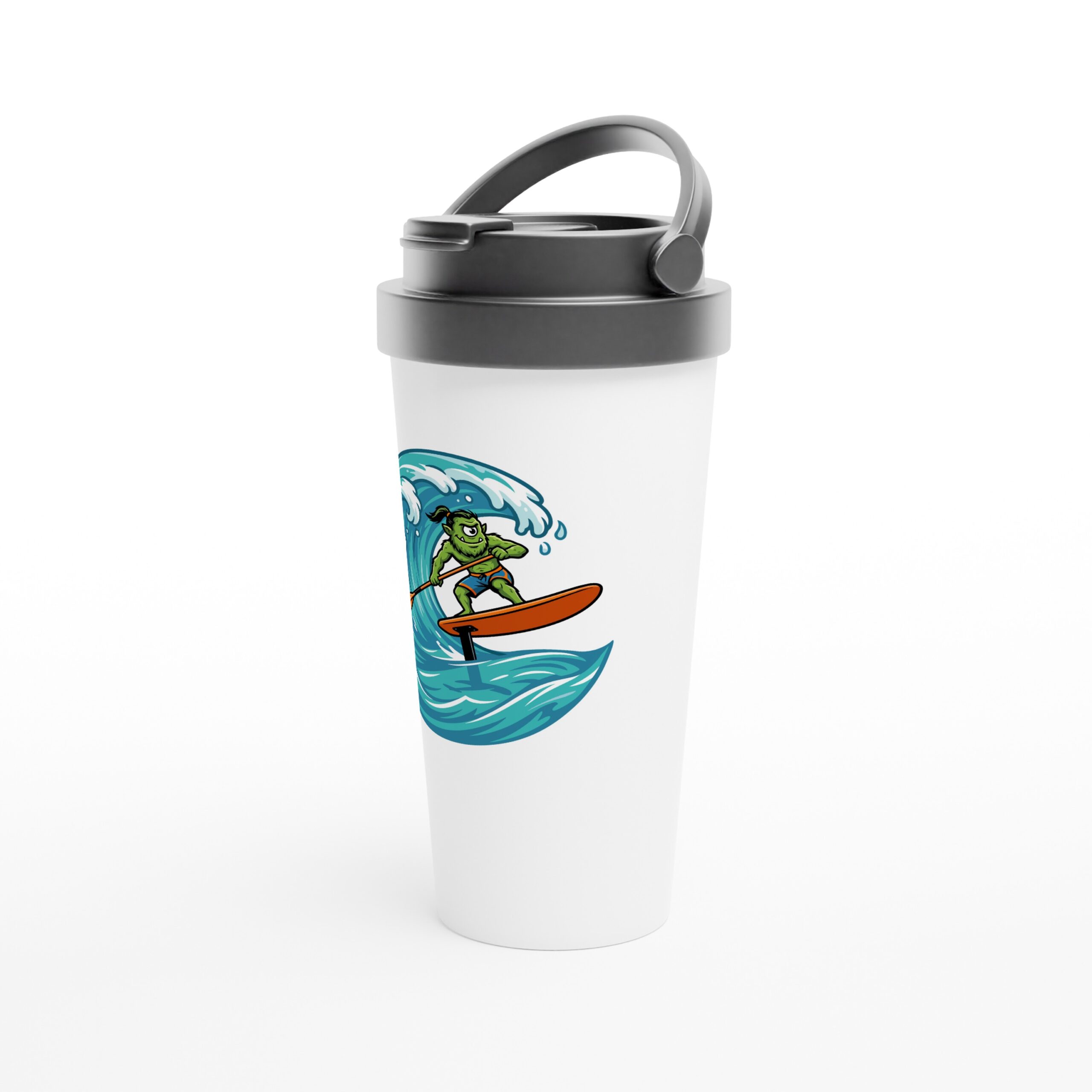 Grom SUP Foil White 15oz Stainless Steel Travel Mug - Image 3
