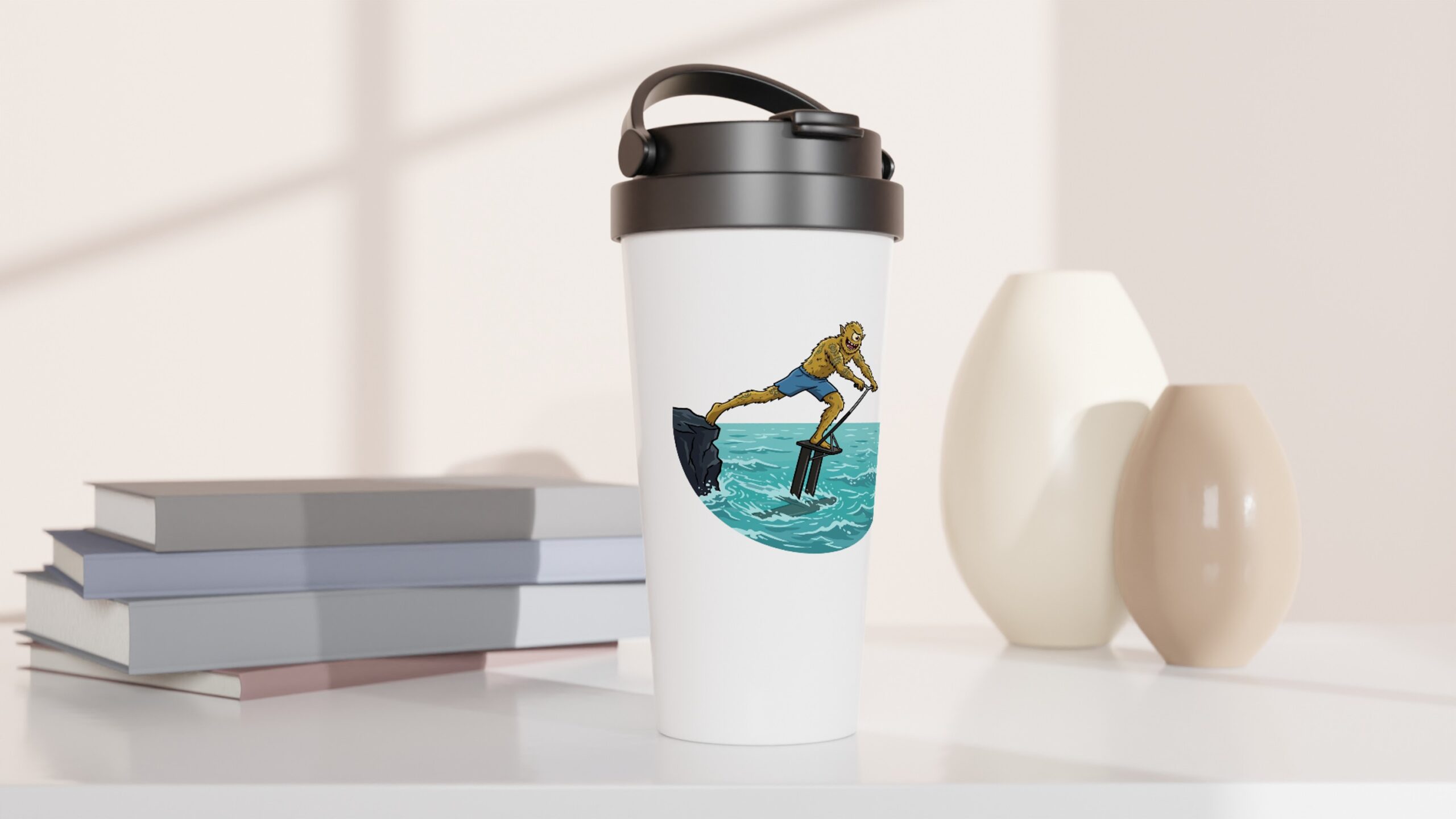 Gritch Proxyfoil White 15oz Stainless Steel Travel Mug - Image 3