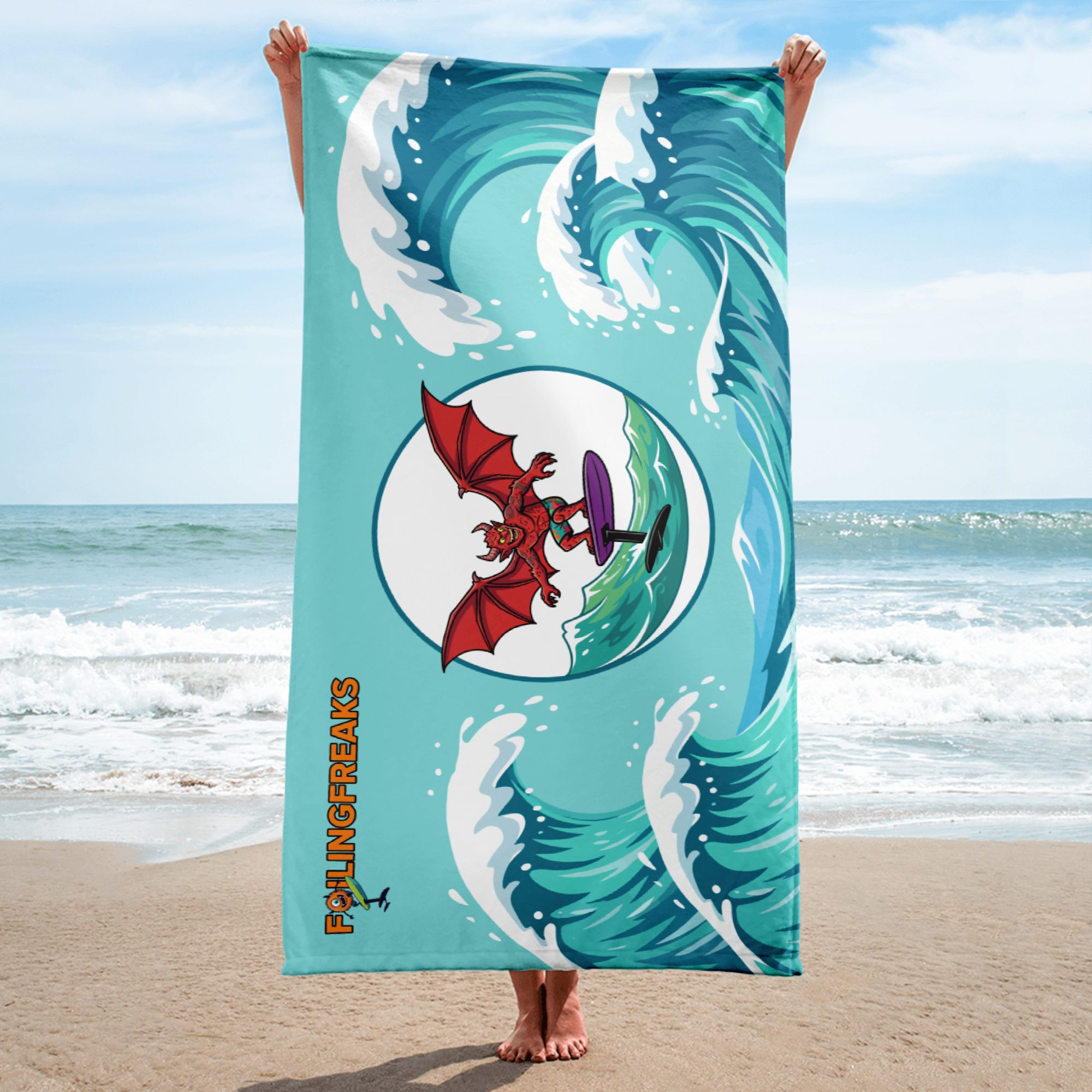 Vraxen Wing Foil Beach Towel - Image 4