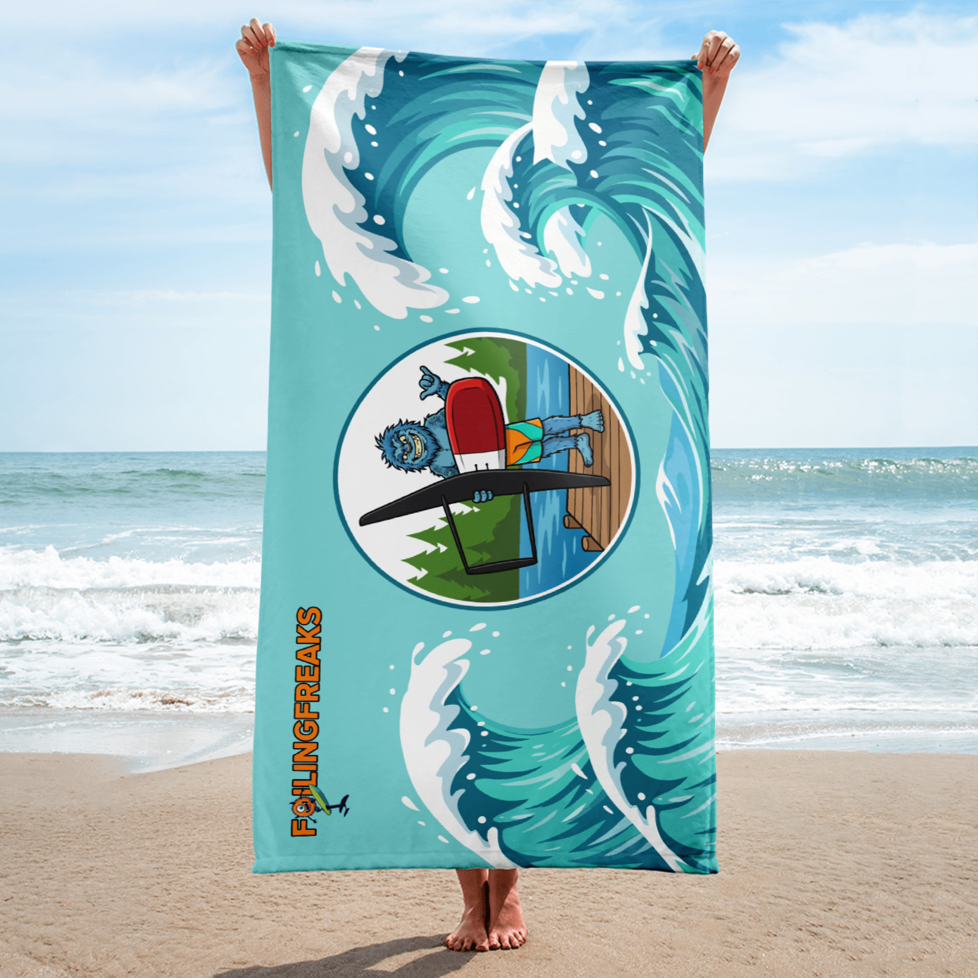 Glitch Freefoil Beach Towel - Image 4