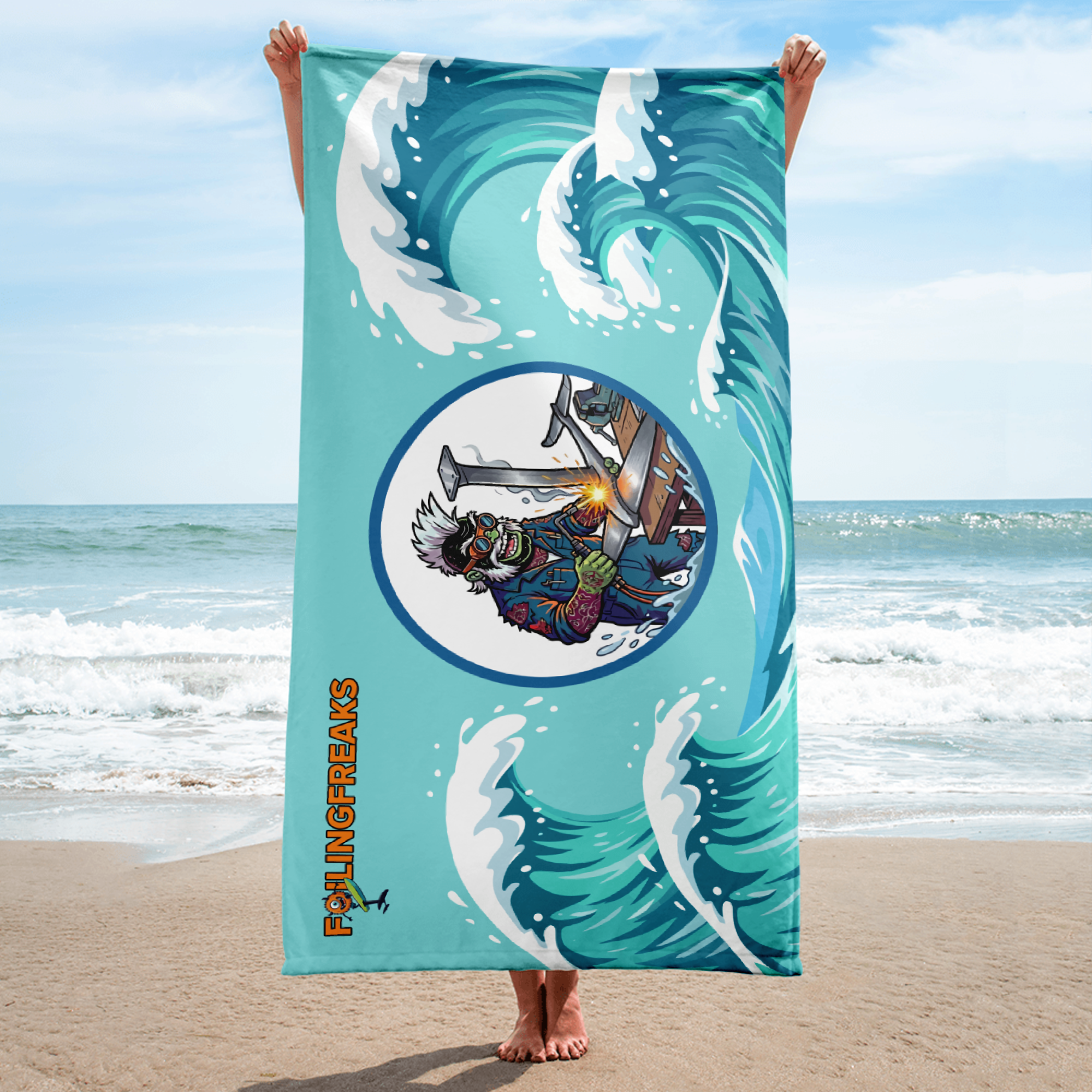Notorious Mechanic Beach Towel - Image 4