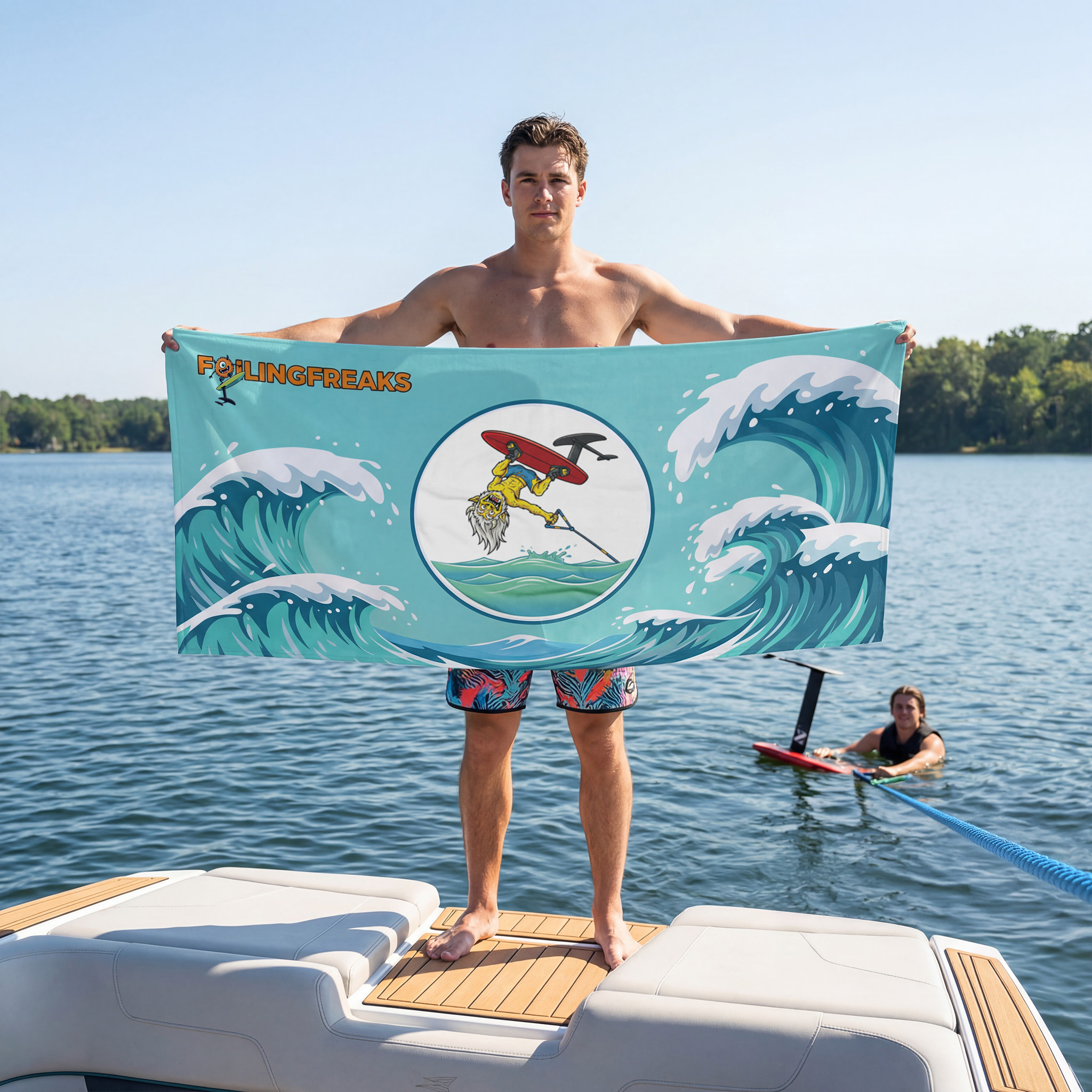 Grindle Wake Foil Beach Towel