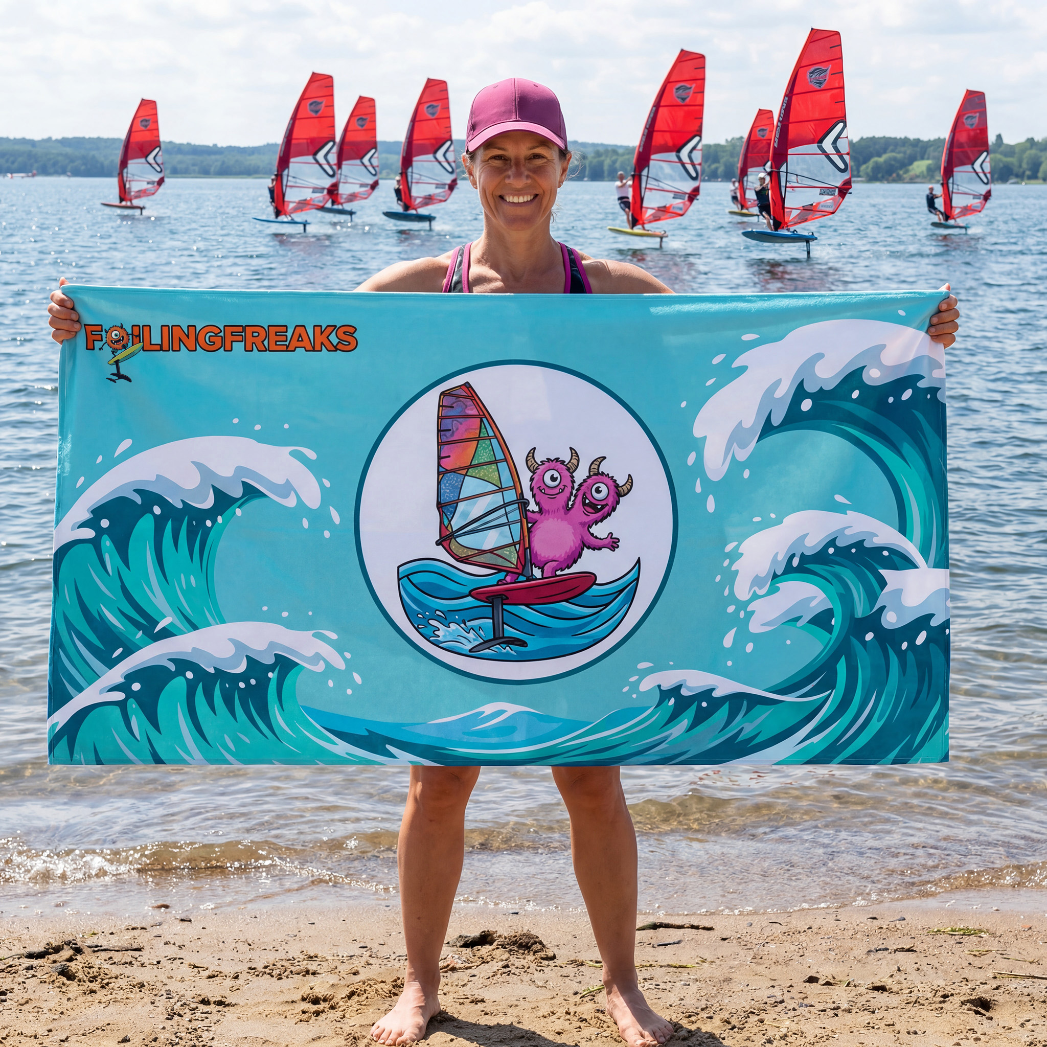 Jasper & Casper Windsurfing Beach Towel