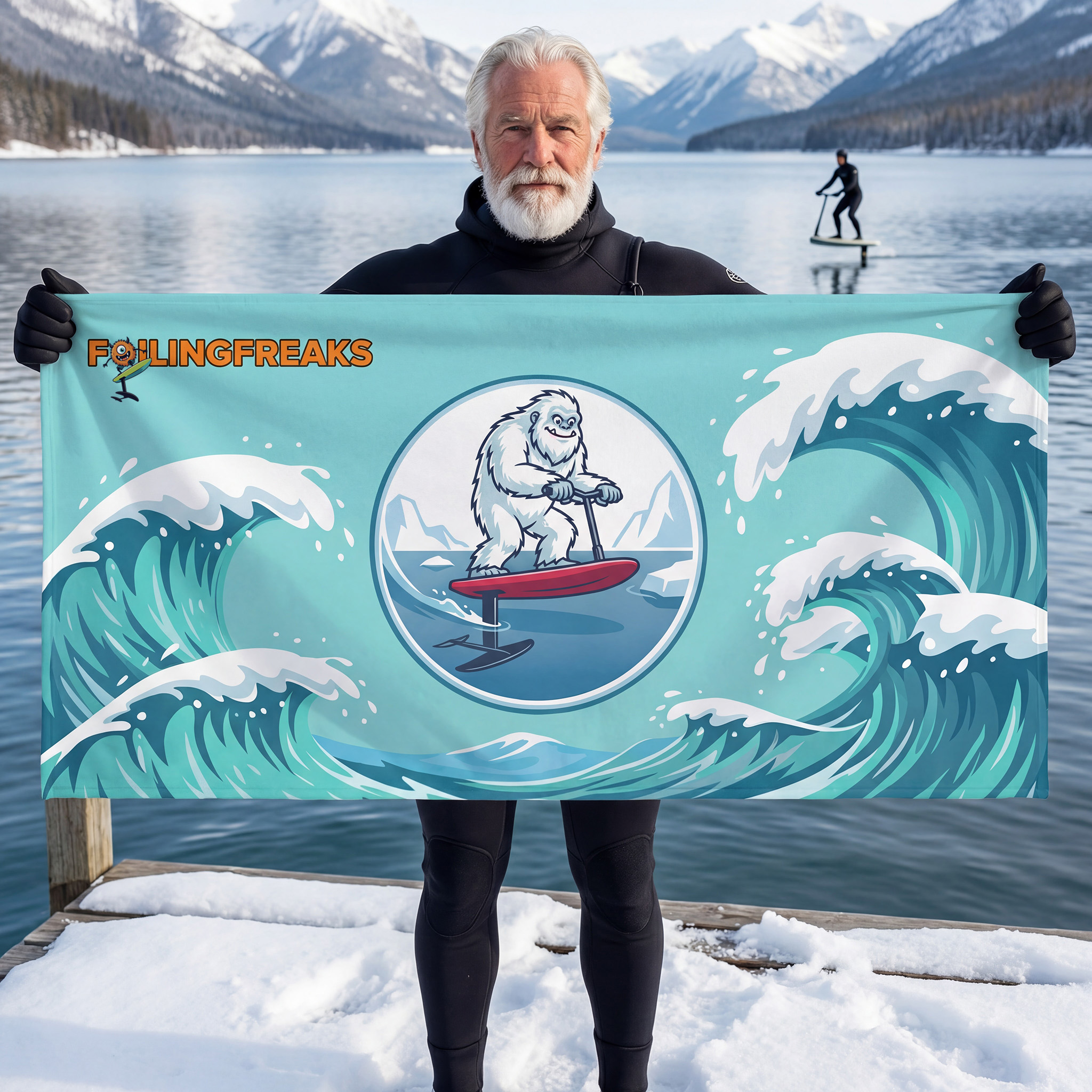 Frosty Scoot Pump Beach Towel