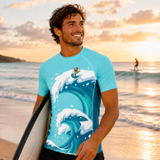 Screaming Eeee Men’s Short Sleeve Rash Guard